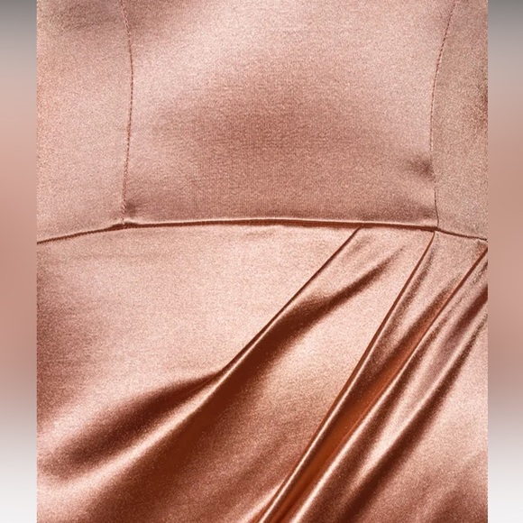 NWT Lulus Forever Your Girl Mauve Satin Bodycon Dress size XL - Picture 5 of 10